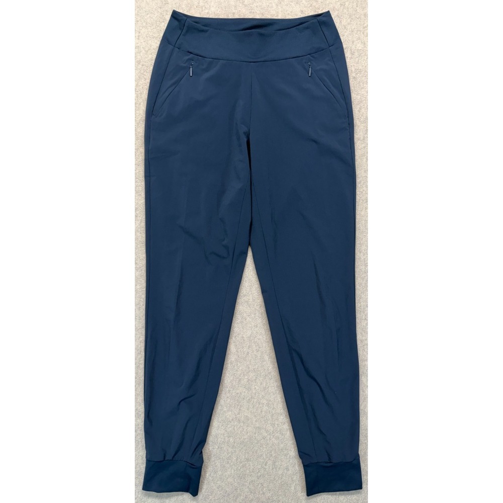 Athleta Womens Jogger Pants Navy Blue Pull On Zipper Pockets Athletic 6T‎